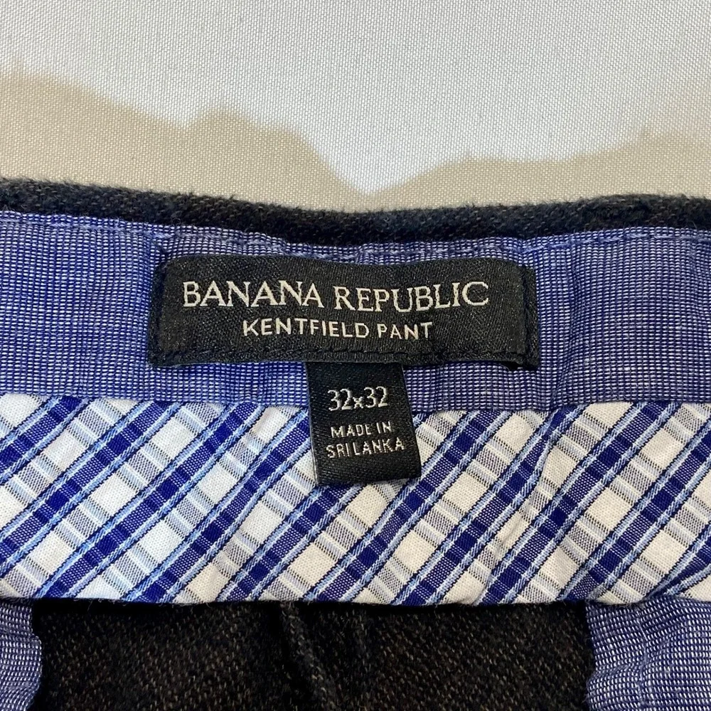 Banana Republic Kentfield Pant Men's 32x32 Dark Navy Cuffed Chino Stretch GUC